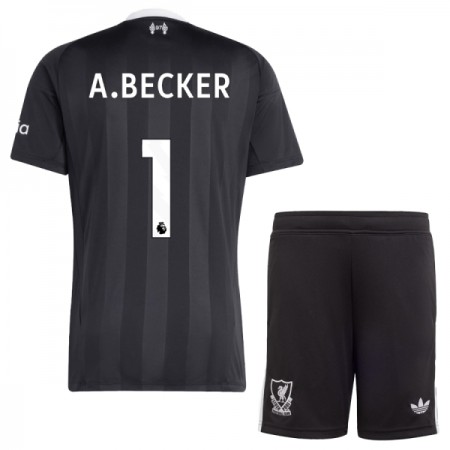 Camiseta de fútbol Liverpool A. Becker 1 Portero Niño 2025-26 Negra Camiseta de fútbol Liverpool A. Becker 1 Portero Niño 2025-26 Negra